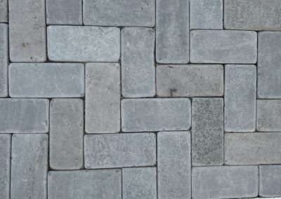 tumbled bluestone installed detail