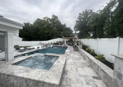 tundra paving and coping around pool