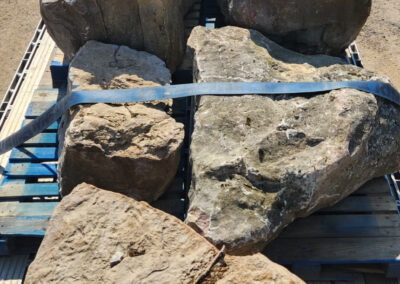 Misty Mountain Boulders on a pallet