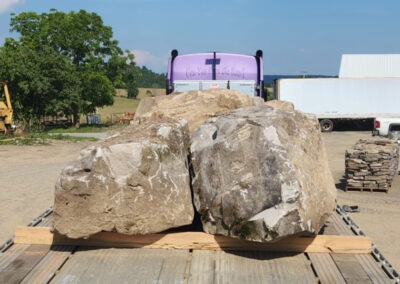 Misty Mountain Boulders on a pallet