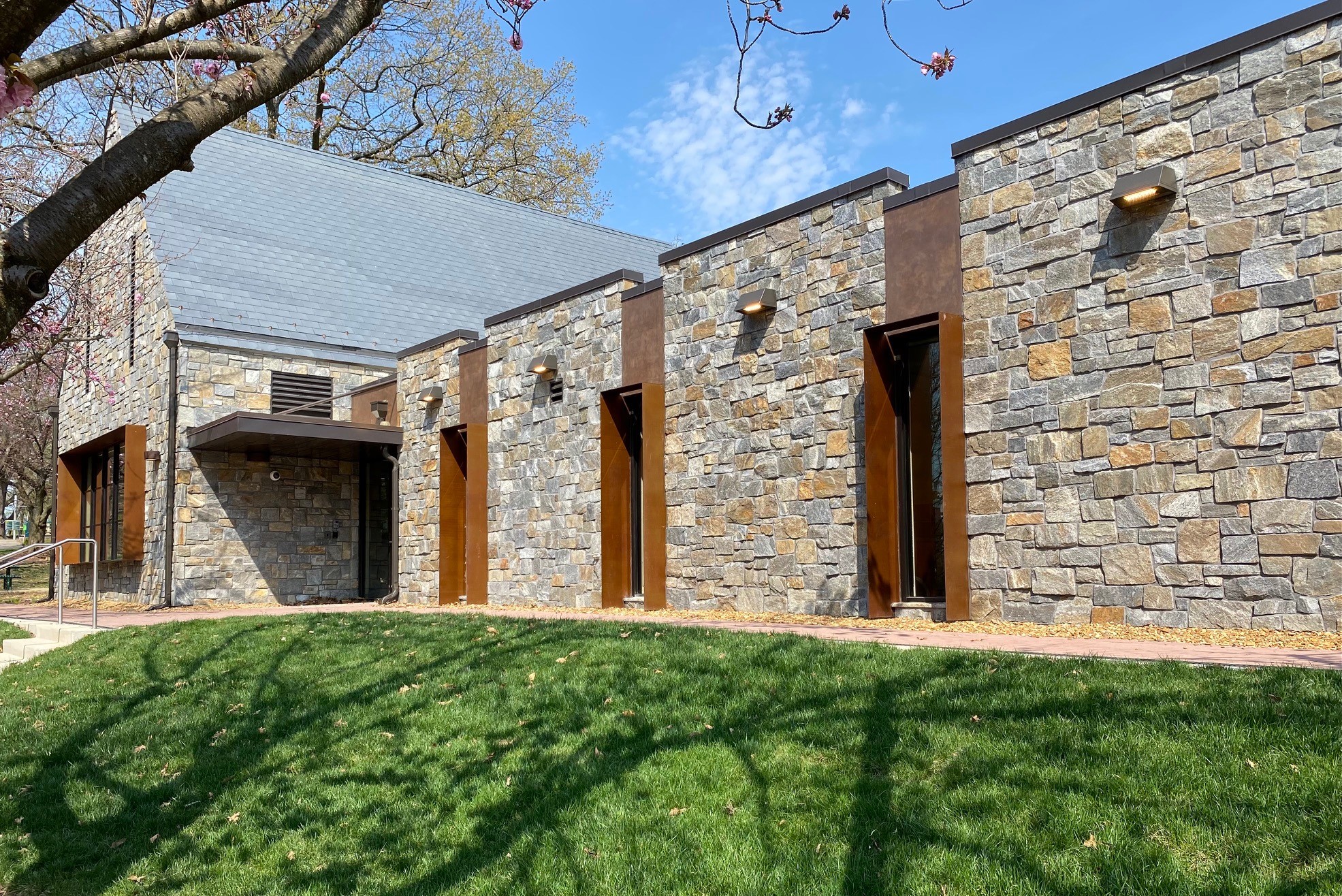 Rec center featuring natural facing Chesapeake roughly rectangular