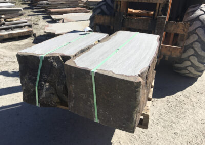 Park bench boulders on a pallet