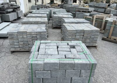 tumbled bluestone cobblestons on pallets