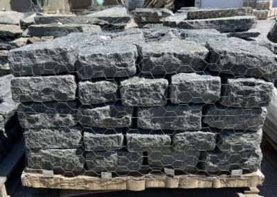 Black Jumbo Cobblestones on a pallet