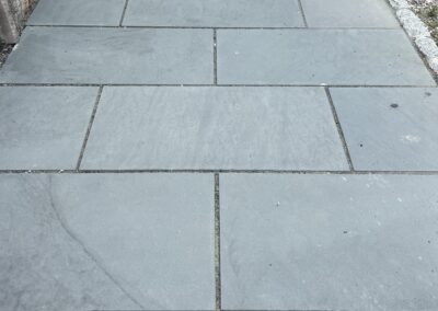 Bluestone blue thermal flagstone installed