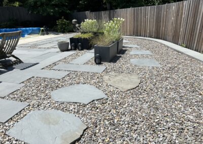 Colonial Garden Stone Steppers installed 3-5"