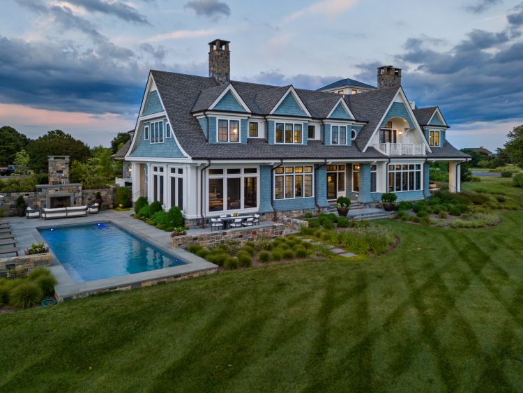 Natural Stone Veneer, Building Stone, and Bluestone at a Waterfront Estate Near Annapolis, MD