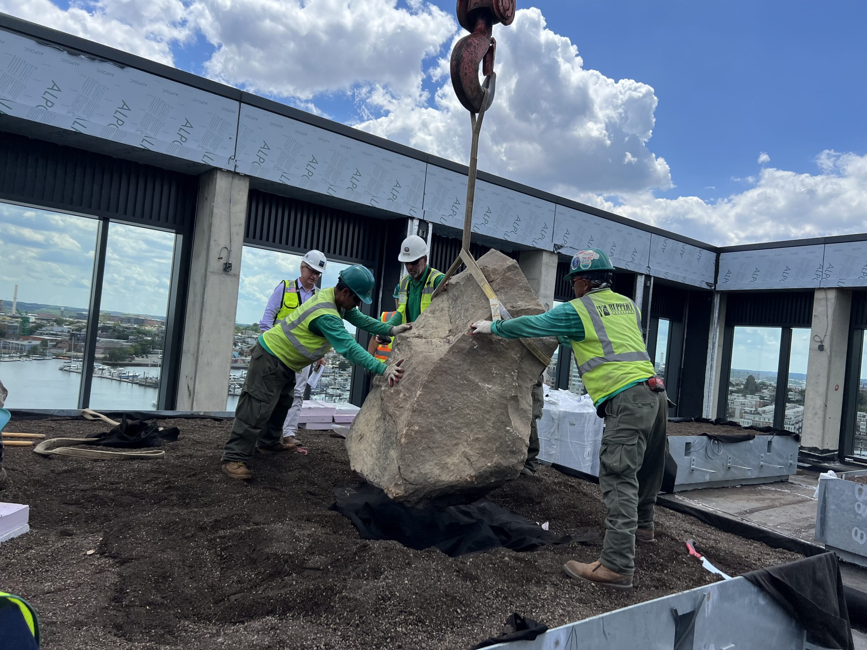 Natural stone boulder